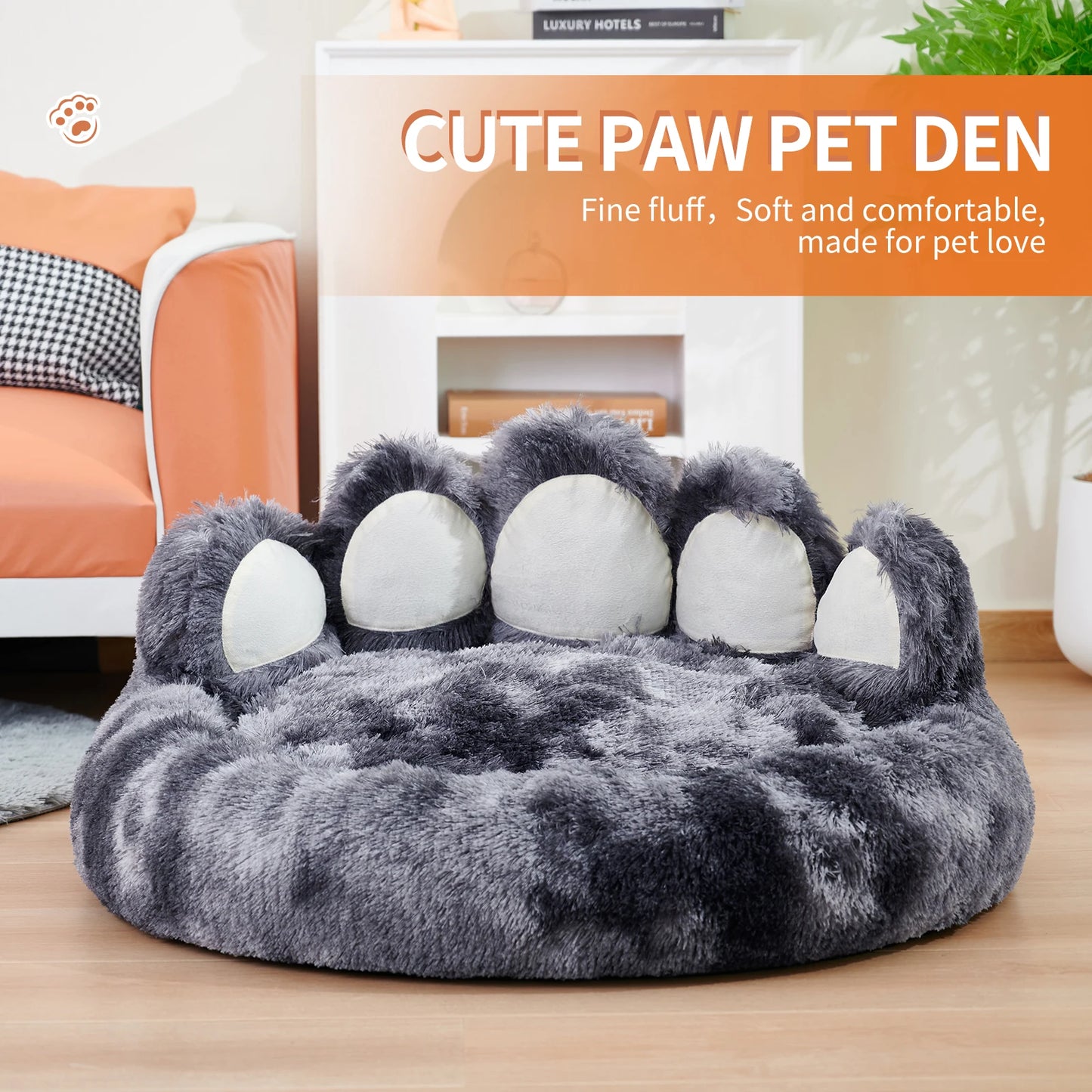 Giant Paw Plush Pet Bed