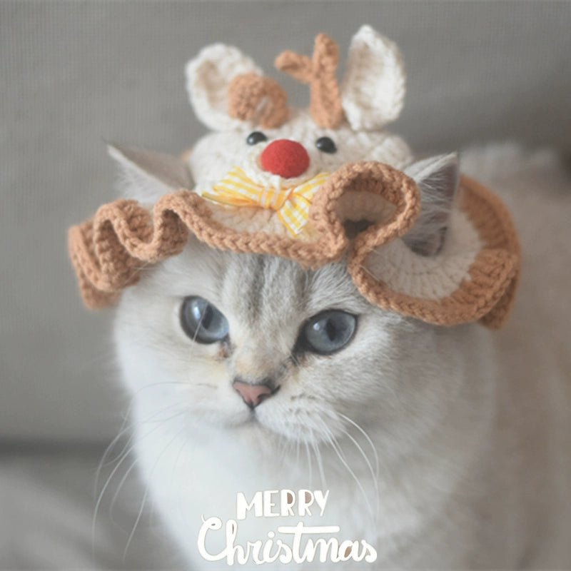 Festive Hat and Scarf for Cats