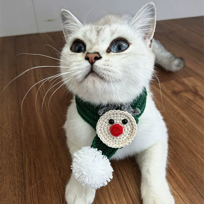 Festive Hat and Scarf for Cats